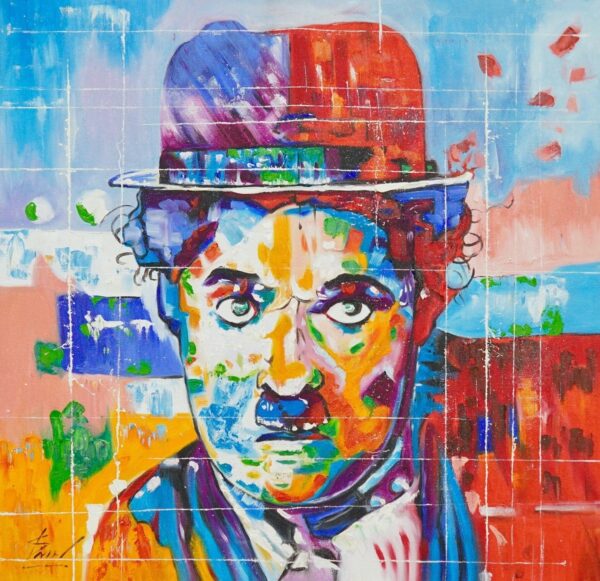 Charlie Chaplin Pop Art – 57 X 55 cm Galerie d'art