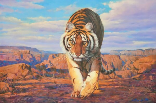 Tigre en Chasse – 150 x 100 cm Galerie d'art