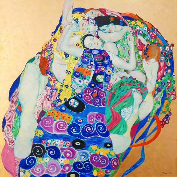 Les Jeunes Filles (Gustav Klimt) – Reproduction – 200 x 200 cm Galerie d'art